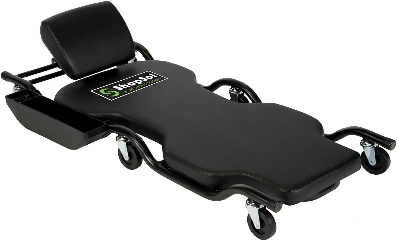 1010242 Heavy-Duty Automotive Creeper with Adjustable Headrest, 450-Pound Capacity