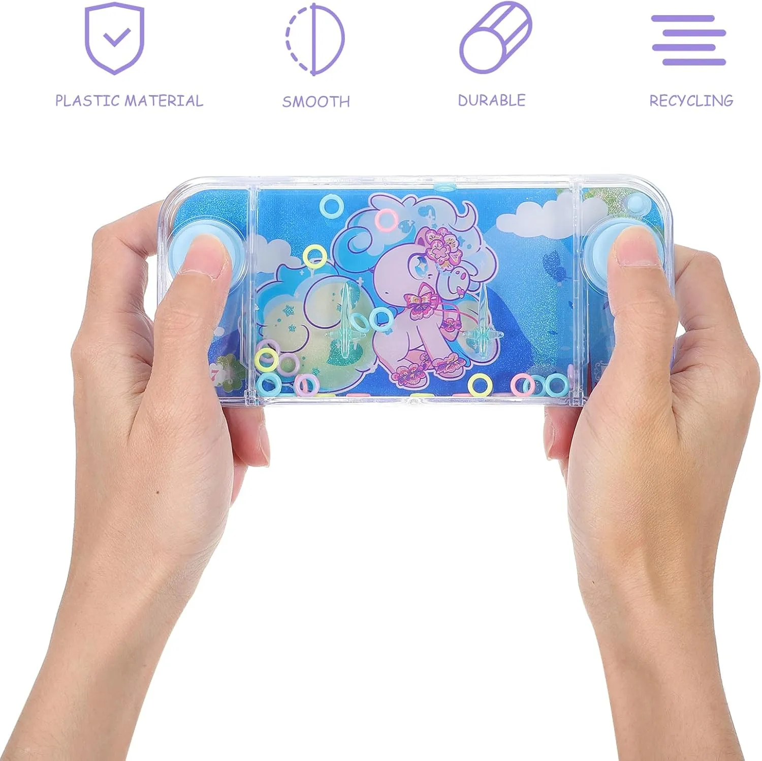 12 Pcs Ring Toy Travel Essentials for Kids Handheld Water Game Outside Travel Road Trip Essentials Kids Handheld Unicorn Games