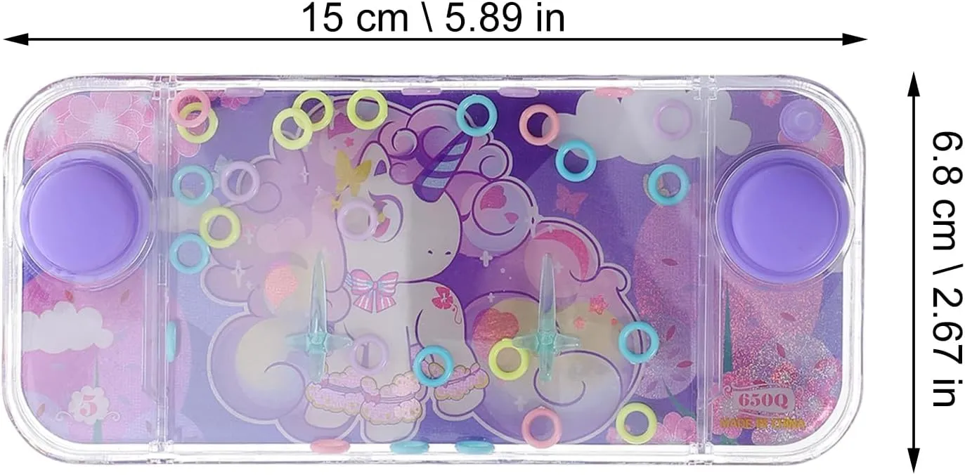 12 Pcs Ring Toy Travel Essentials for Kids Handheld Water Game Outside Travel Road Trip Essentials Kids Handheld Unicorn Games