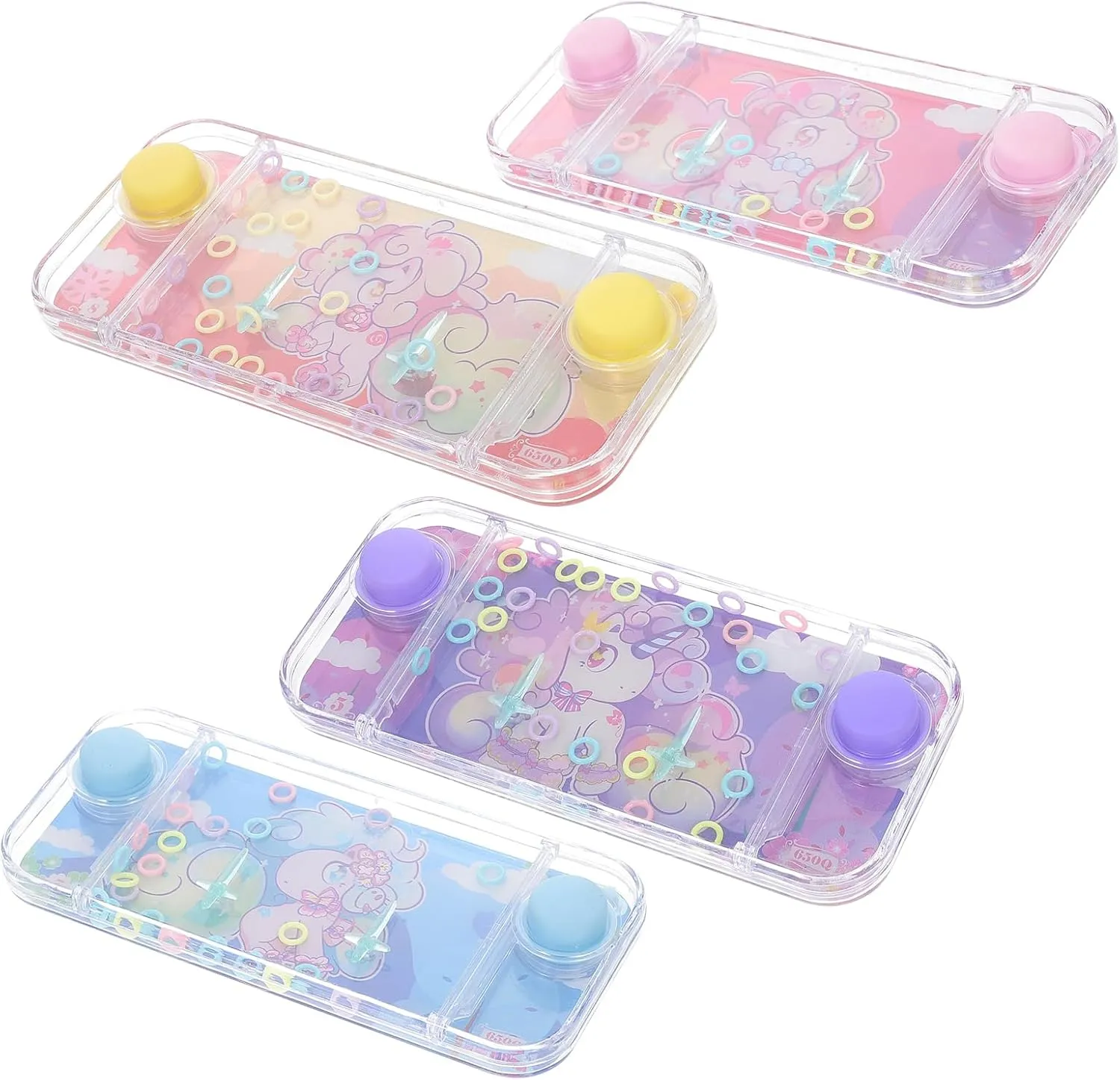 12 Pcs Ring Toy Travel Essentials for Kids Handheld Water Game Outside Travel Road Trip Essentials Kids Handheld Unicorn Games