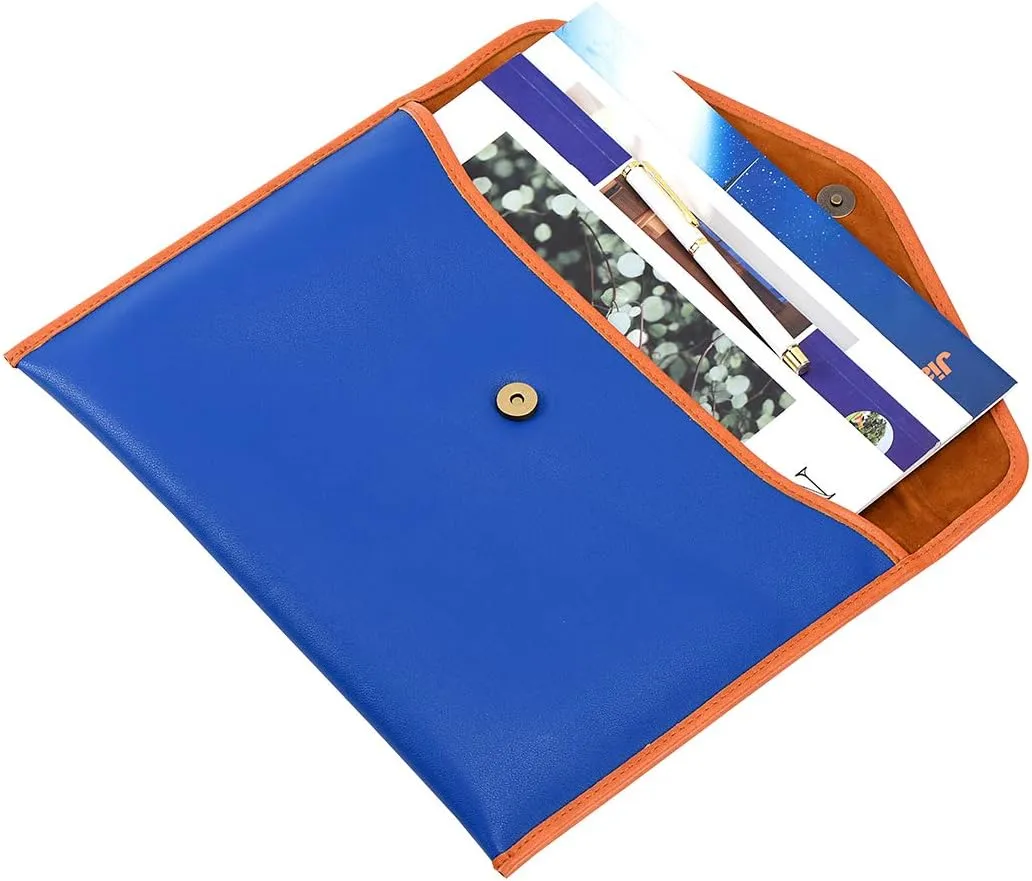 13-13.3" Documents Certificate Laptop Sleeve Case Office File Folder Business Clutch Envelope Bag (Gem Blue)