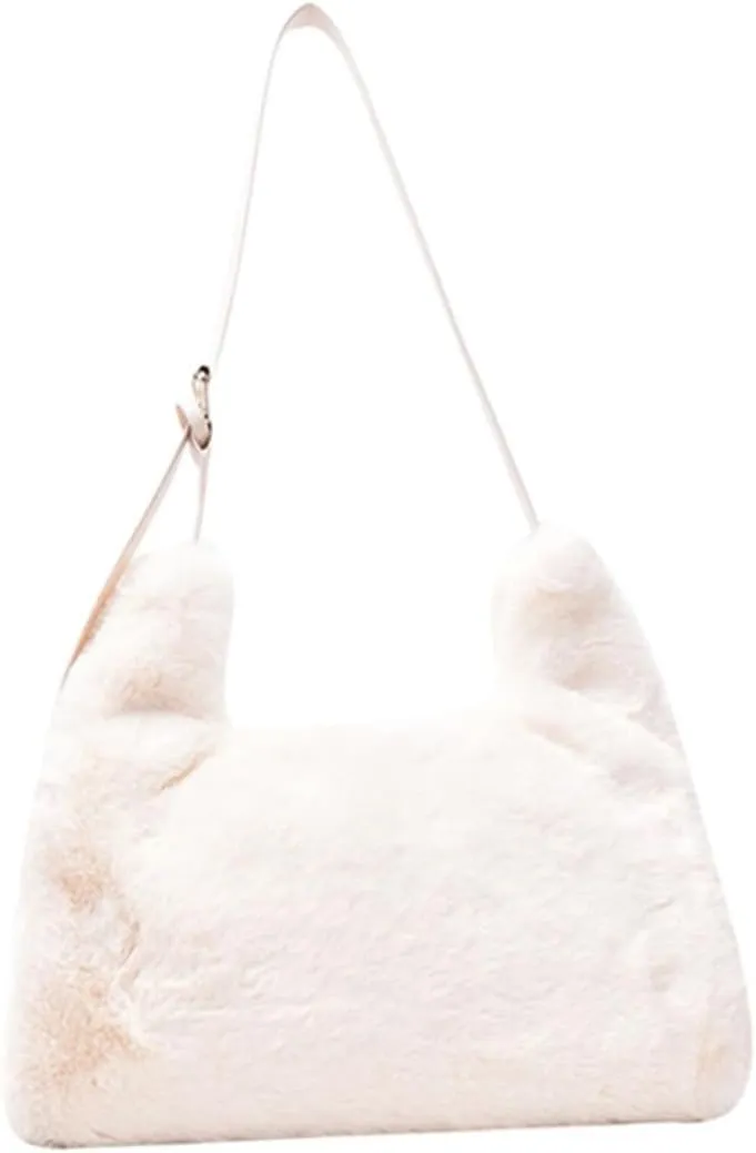 1pc Messenger Bag Women Crossbody Bag Girls Shoulder Bag Woman Plush Bag Plush Crossbody Bag Women