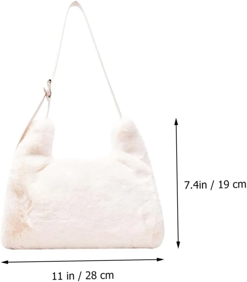 1pc Messenger Bag Women Crossbody Bag Girls Shoulder Bag Woman Plush Bag Plush Crossbody Bag Women
