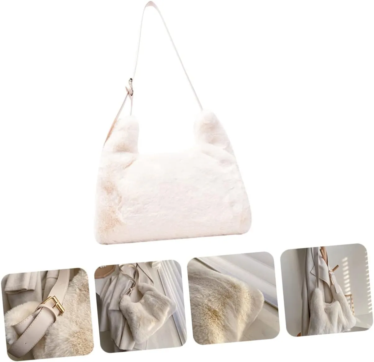 1pc Messenger Bag Women Crossbody Bag Girls Shoulder Bag Woman Plush Bag Plush Crossbody Bag Women