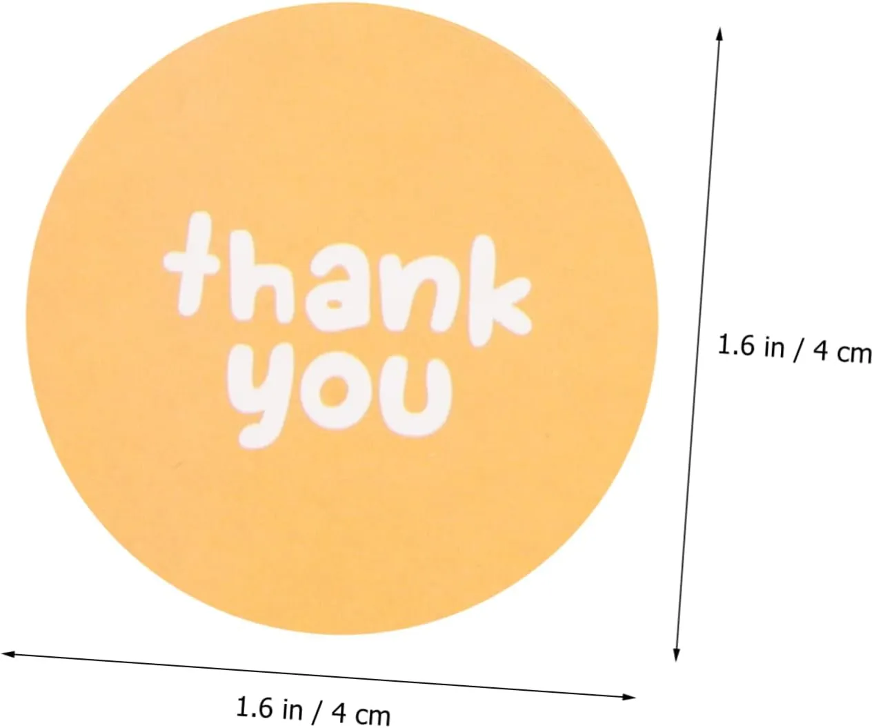 2sets Bag Label Stickers Adhesive Stickers Thank You for Wedding Circle Labels Circle Festive Atmosphere 20pcs*2