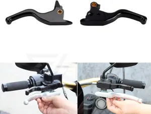3 Finger 5.9" CNC Shorty Hand Control Lever Kit Brake Clutch Levers Fit for Harley Softail Low Rider S Sport Glide Standard Street Bob 2015-2024