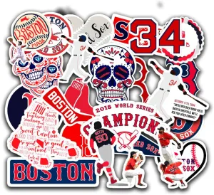 30 PCS American Baseball Stickers for Water Bottle, Laptop, Bicycle, Computer, Motorcycle, Travel Case, Car Decal Decoration Sticker 2-2.5 inches