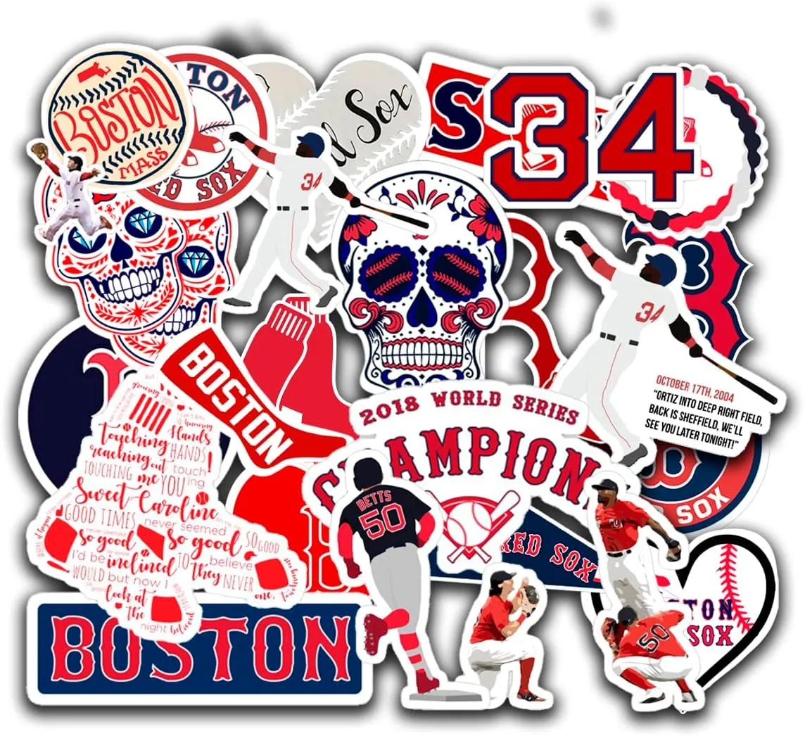 30 PCS American Baseball Stickers for Water Bottle, Laptop, Bicycle, Computer, Motorcycle, Travel Case, Car Decal Decoration Sticker 2-2.5 inches