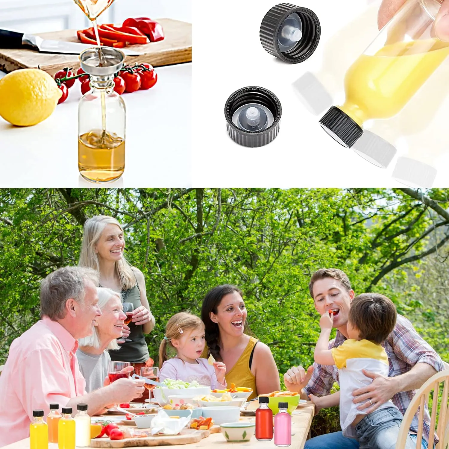 30Pack Shot Bottles with Caps,2 Oz Bourbon Sample Bottles,Ginger Beverage Bottle,60ml Small Shot Glasses with Funnels,Labels,for Making Vanilla Extract Tincture Potion Ginger Whiskey Oils