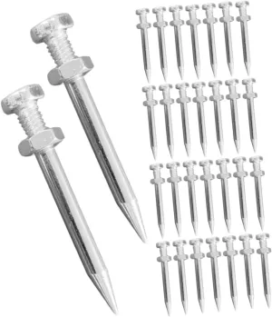30pcs Lawn Aerator Spike Replacement Shoes for Grass Care Metal Stake Tool for Optimal Soil Health Efficient Aeration Gardens Parks and Sports Fields