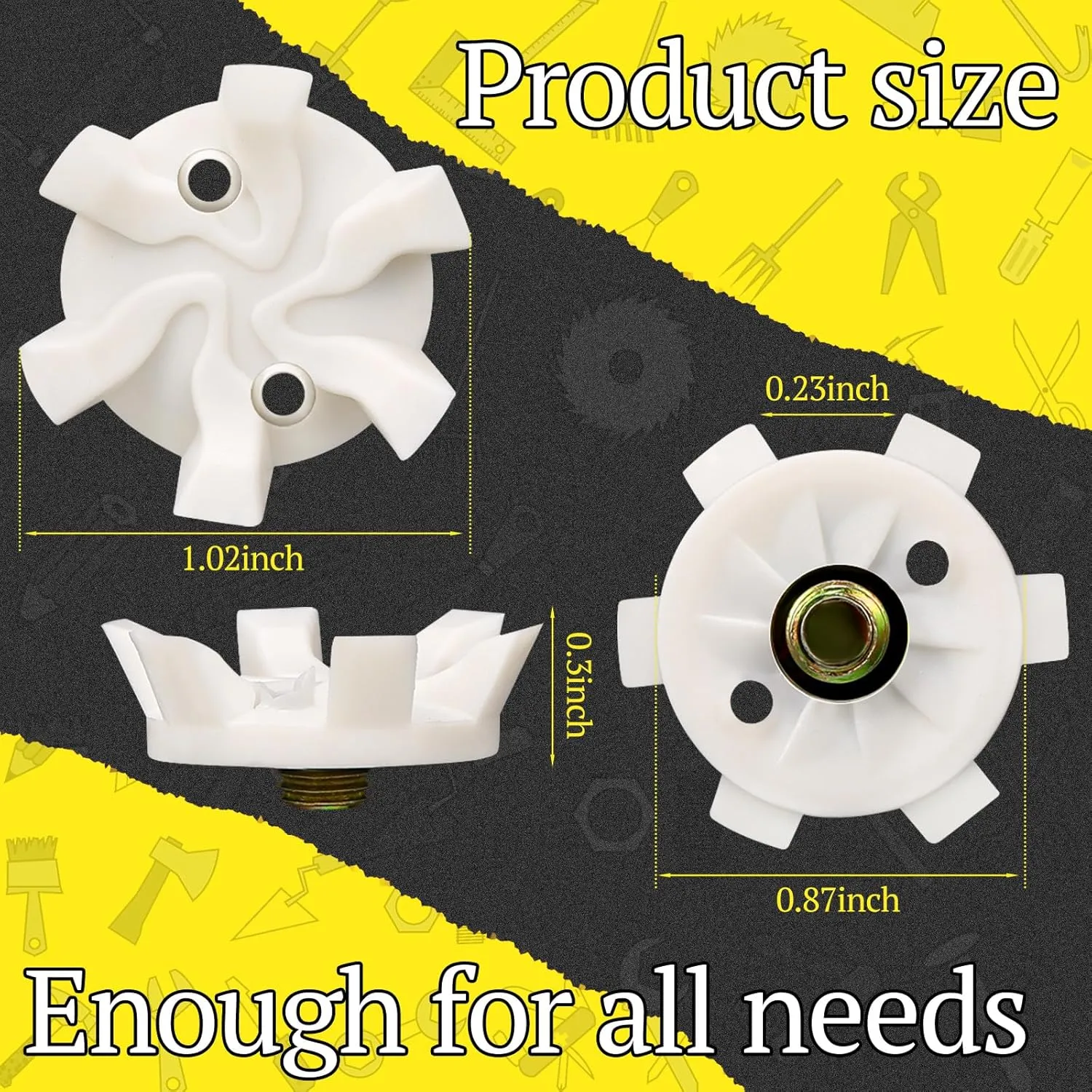 31 Pcs Golf Spikes Set Includes 30 Pcs Golf Cleats Replacement Black Golf Cleats Spanner Metal Thread Screw 6 mm Dia Golf Spike Tool for Lawn Cricket Shoe Golf Player Lover (White)