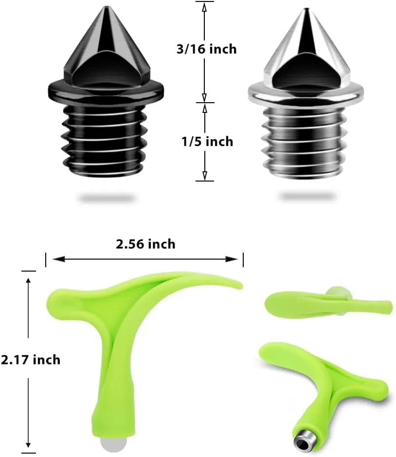 3/16 Inch Carbon Steel Track Spikes, 48 Pieces Lighter Weight Spikes Track Shoes, Each Nail Weighs Only 0.47 Grams, Used for Track and Field Sprinting or Cross Country