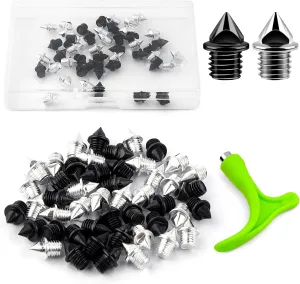 3/16 Inch Carbon Steel Track Spikes, 48 Pieces Lighter Weight Spikes Track Shoes, Each Nail Weighs Only 0.47 Grams, Used for Track and Field Sprinting or Cross Country