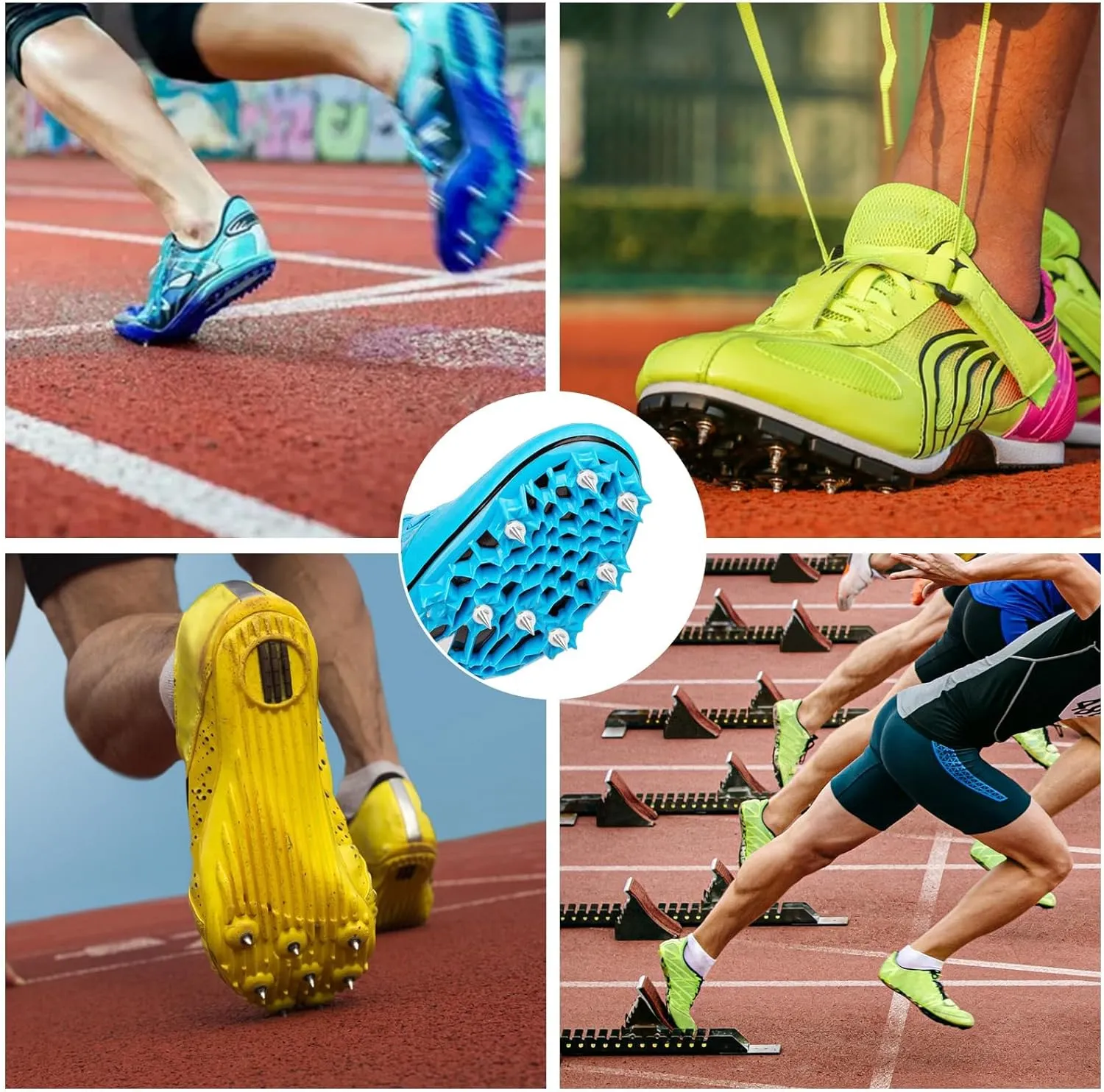 3/16 Inch Track Spikes,Stainless Steel Pyramid Shoe Spikes with Spike Wrench for Track and Cross Country,Replacement Spike for Sprint Sports Short Running Shoes