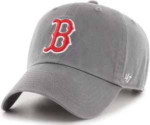 47 Brand MLB Dark Gray Team Color Primary Logo Clean Up Adjustable Strap Baseball Dad Hat Cap, Adult One Size Fits All