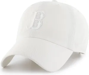 47 Brand MLB White White Primary Logo Clean Up Adjustable Baseball Cap Hat, Adult One Size Fits All