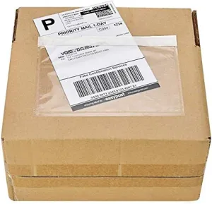 6" x 9" Clear Plastic Adhesive Packing List Mailing/Shipping Envelope Pouch (1000-Pack)
