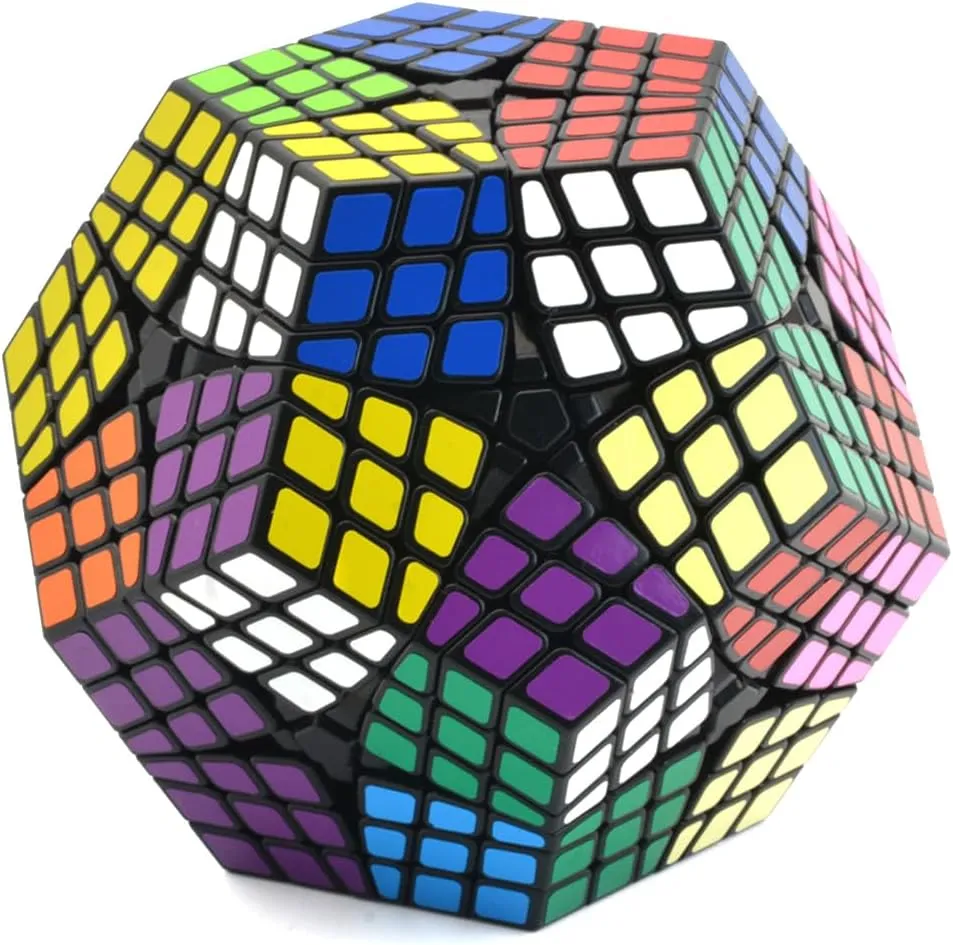 6X6x6 Megaminx Speed Cube Black Sticker Cube Dodecahedron Magic Cube