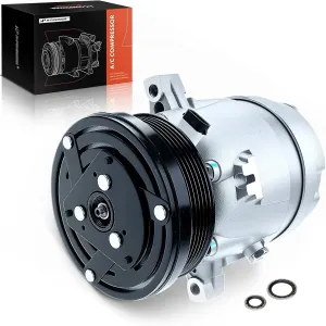 A-Premium A/C Compressor with Clutch Compatible with Chevrolet Cavalier 3.1L 1992, Beretta Corsica 3.1L 1992-1993, Pontiac Sunbird 3.1L 1992-1993