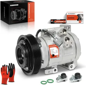 A-Premium Air Conditioner AC Compressor with Clutch Compatible with Mazda 3 Sport 2010-2013, 5 2012-2015, 2.3L 2.5L, HS18 Compressor