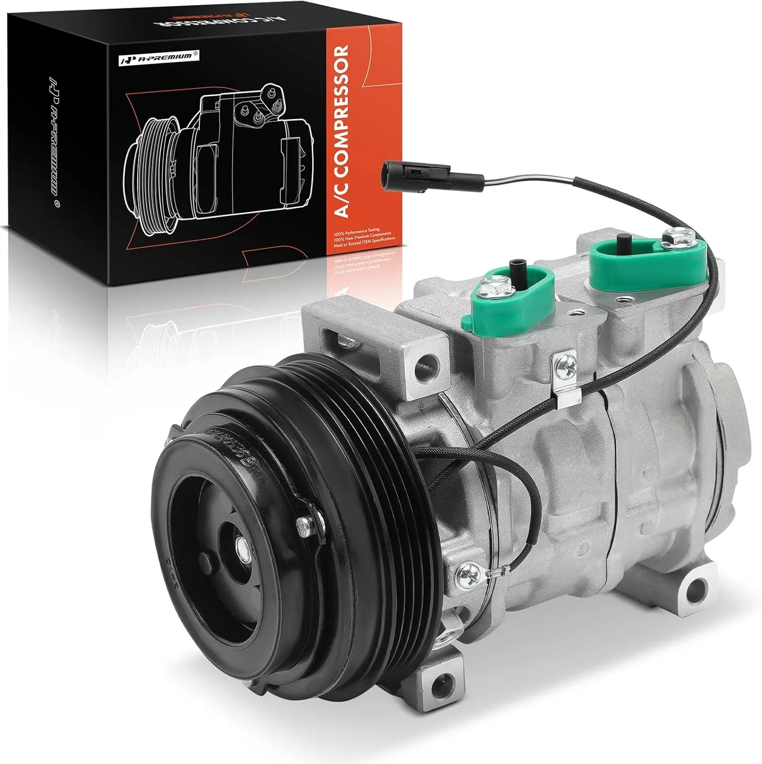 A-Premium Air Conditioner AC Compressor with Clutch Compatible with Suzuki Grand Vitara 2.5L 2004-2005, Grand Vitara 2.7L 2001, XL-7 2.7L 2002-2003, 10S13C Style