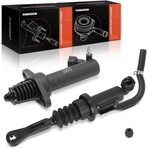 A-Premium Clutch Master Cylinder and Clutch Slave Cylinder Compatible with Jeep JK Series Wrangler 2007-2012, Replace# 52060132AC, 52060133AC, 2-PC Set