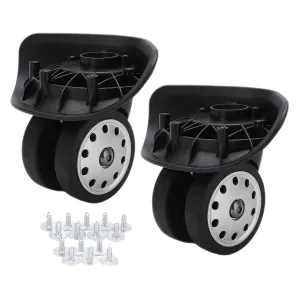 A88 Porous Wheel Suitcase Luggage Replacement Casters Material Black, for Large Size Travel Bags (Large Black)