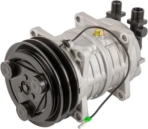 AC Compressor & 135mm Double V-Belt A/C Clutch Replaces Tama TM-16 488-46011 12v Seltec Zexel Valeo Diesel Kiki - BuyAutoParts 60-02956NA New