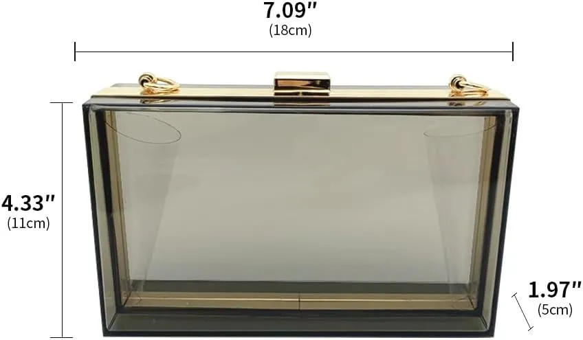 Acrylic Purses and Handbags for Women Clear Clutch Banquet Evening Crossbody Handbag Clutch Bags for Women Banquet