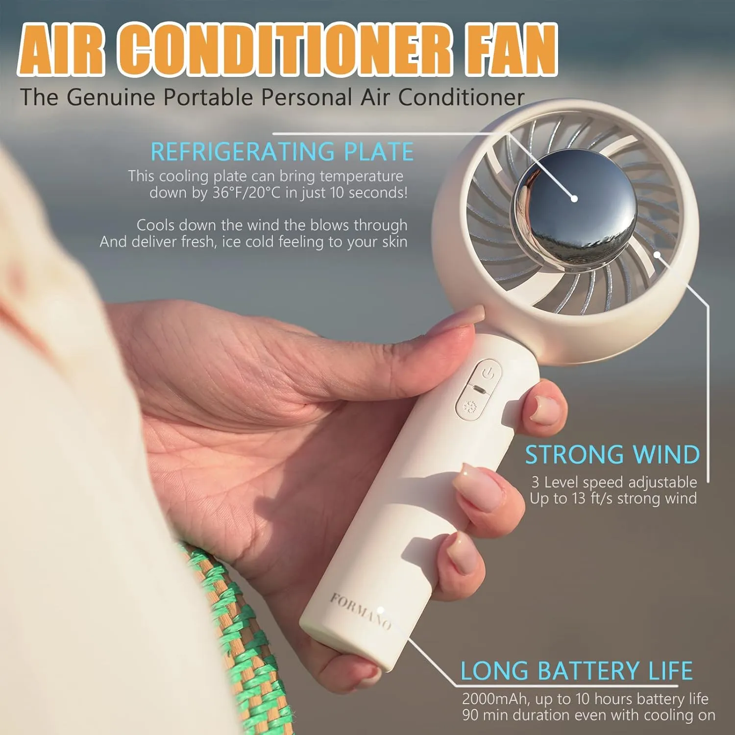 Air Conditioner Fan – The GENUINE Portable Ice Cooling Refrigerating Pad Handheld Cooling Fan That Blows Cold Air