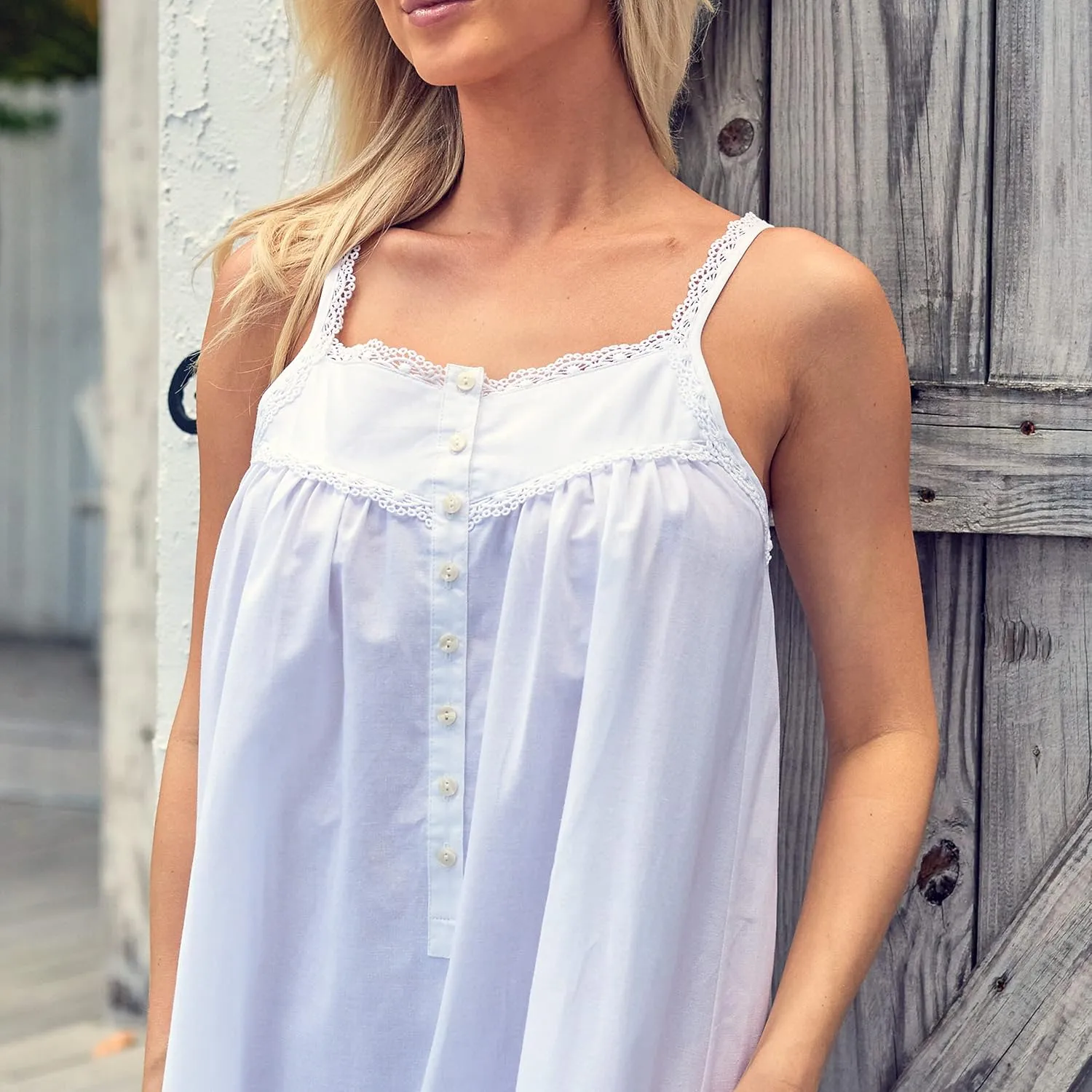 Alexander Del Rossa Victorian Nightgown, 100 Cotton Nightgowns for Women, Long Nightgowns for Women Soft Cotton, Nighty