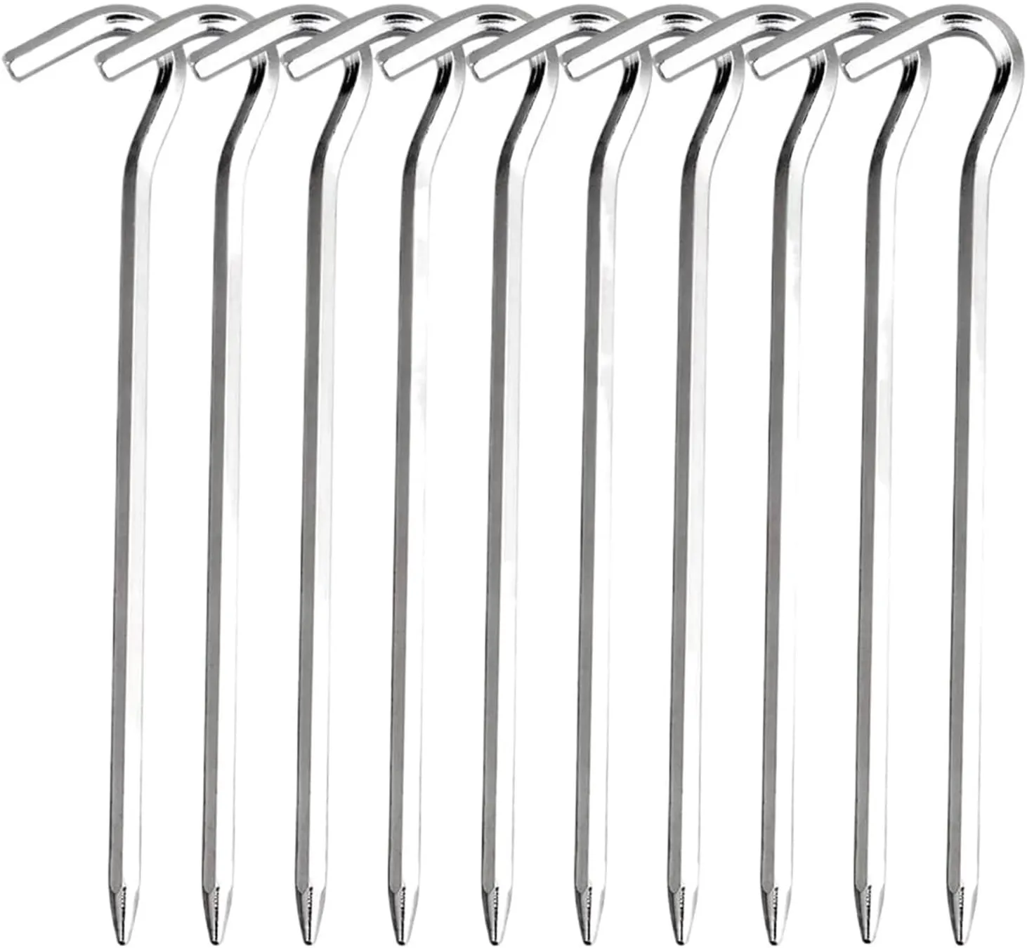 Aluminum Tent Stakes Pegs, Outdoor Travel Camping Tarpaulin Stakes Ground Stakes, Strong and Lightweight Tent Stakes Awning(Rhombus)