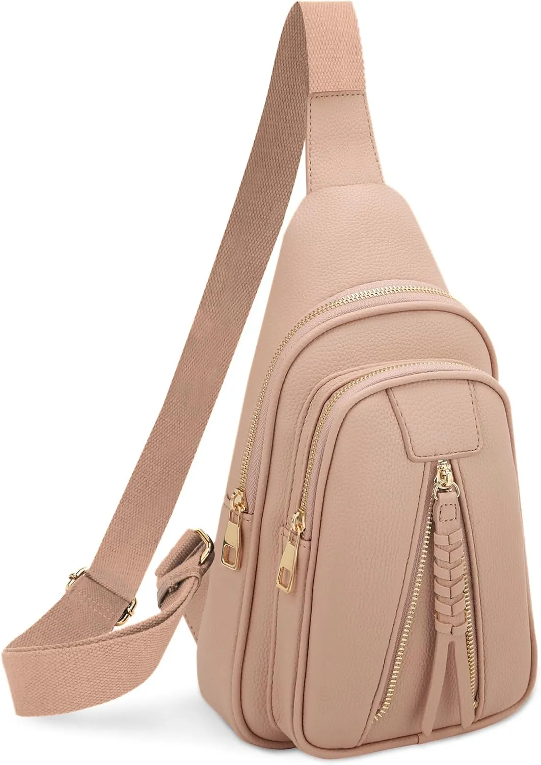 ALYSSA Large Sling Bag for Women Crossbody Fanny Packs for Women Faux Leather Sling Chest Bag Crossbody Bags for Women Trendy