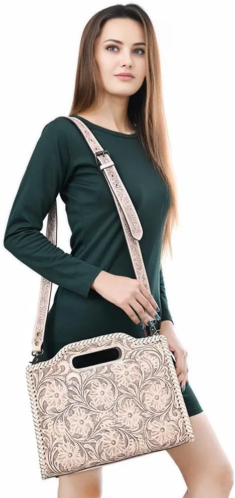 American Darling Clutch Hand Tooled Genuine Leather Women Bag Western Handbag Purse