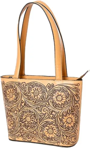 American Darling Hand Tooled Genuine Leather women bag western handbag purse