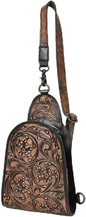 American Darling Sling Hand Tooled Leather Women Bag Western Handbag Purse