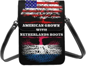 American Grow Netherlands Roots Small Crossbody Bag Is A Shoulder Bag Designed For Women And Girls Cell Phone Crossbody Wallet Purses With Card Slots Adjustable Strap