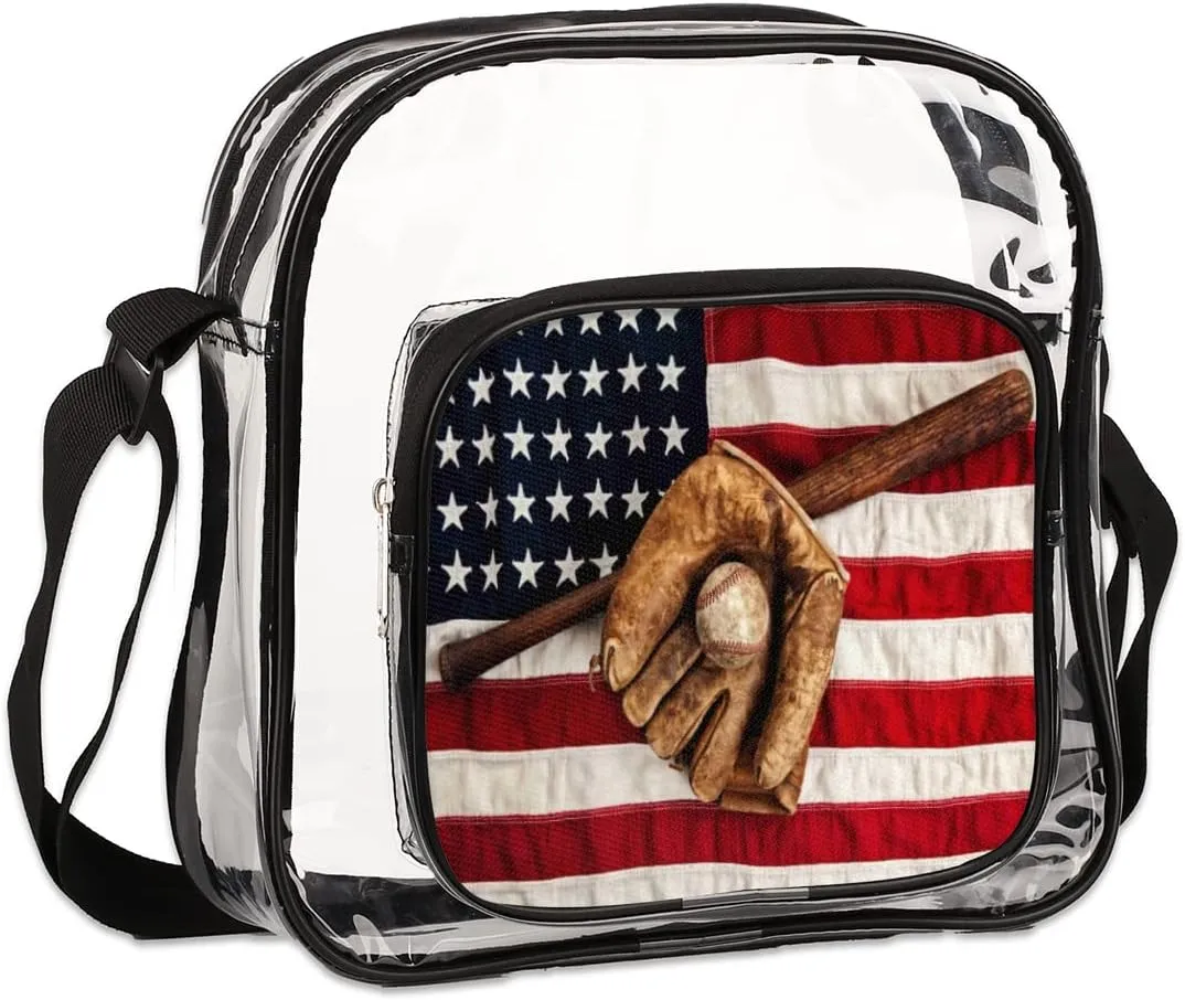 Animals Cookies Clear Crossbody Bag Clear Messenger Bag Shoulder Bags Clear Purse Stadium Approved