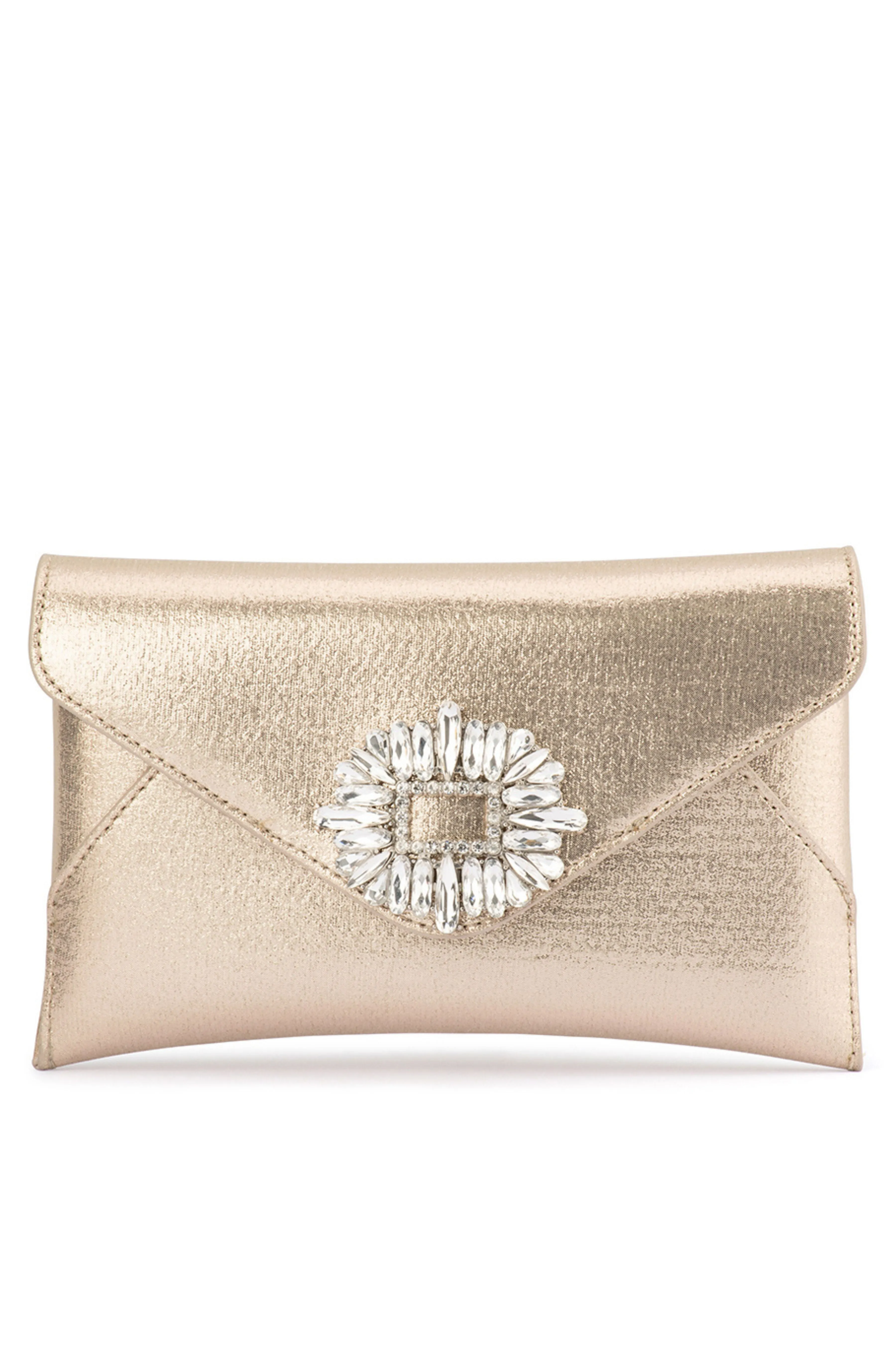Antonia Crystal Envelope Clutch - Champagne