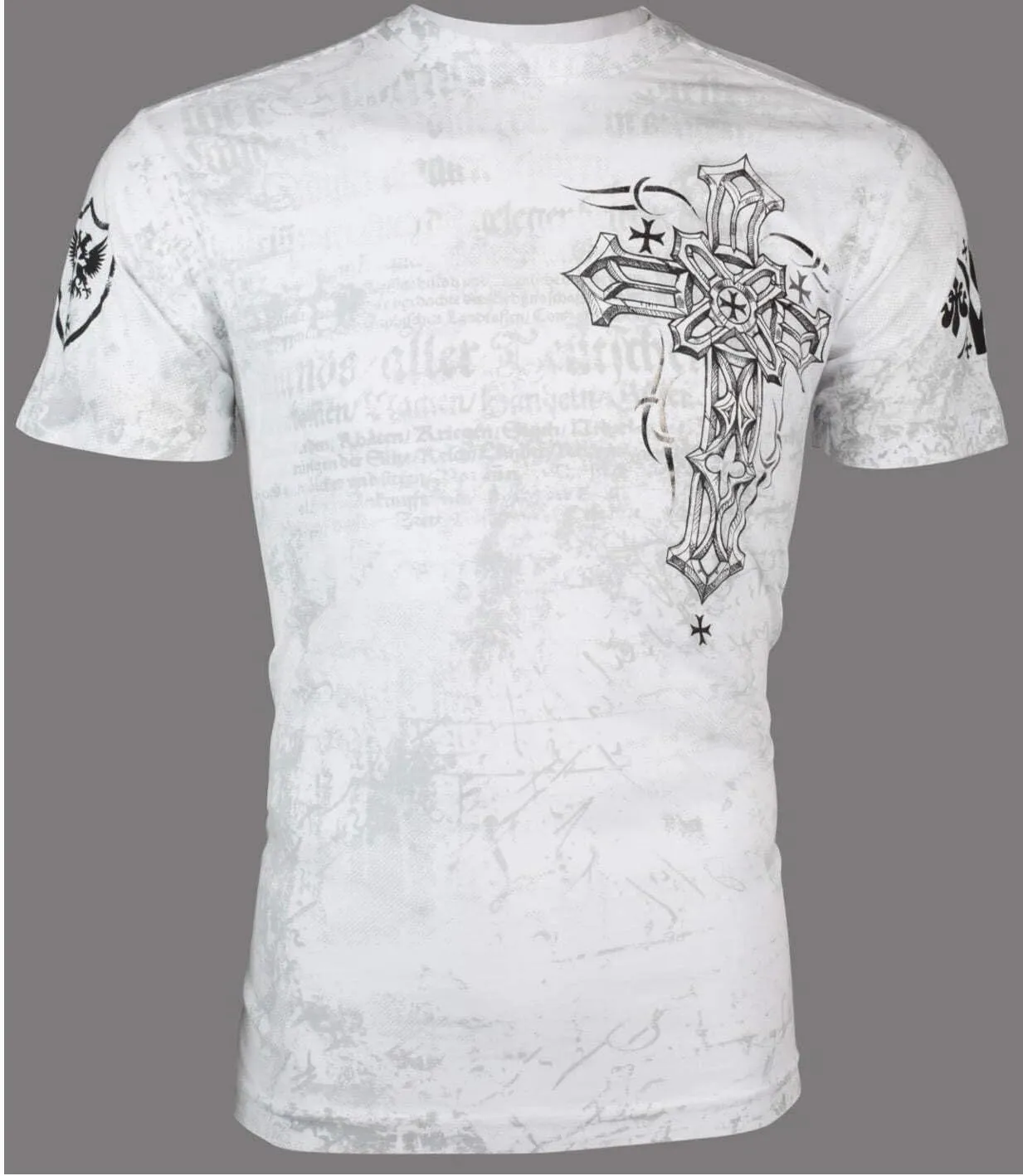 Archaic by Affliction Men's T-Shirt Spike Wings Navy