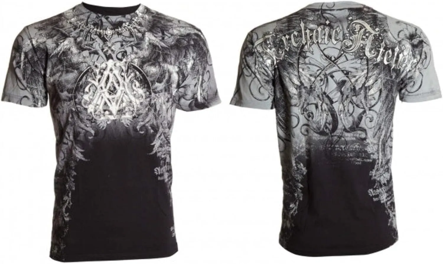 Archaic by Affliction Men's T-Shirt Spike Wings Navy