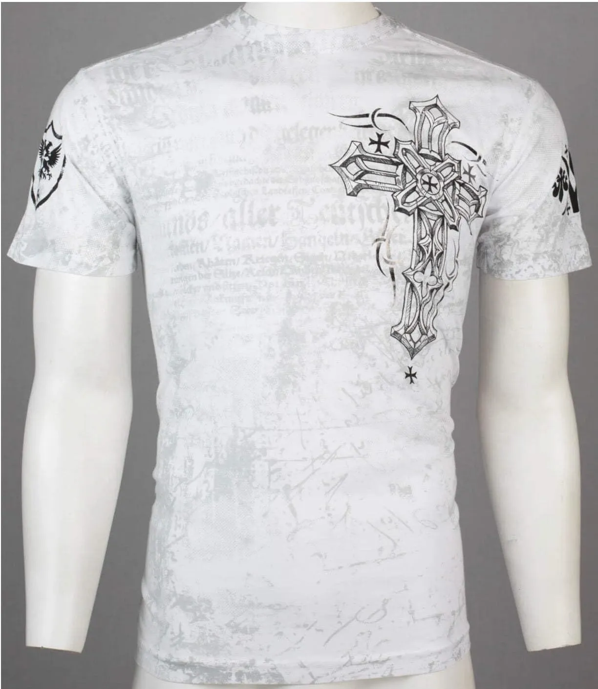 Archaic by Affliction Men's T-Shirt Spike Wings Navy