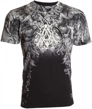 Archaic by Affliction Men's T-Shirt Spike Wings Navy