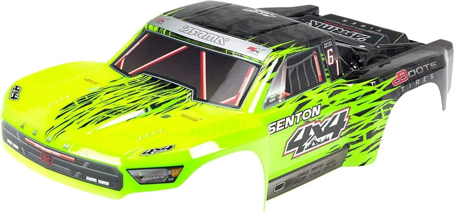 ARRMA 1/10 Painted Body with Decal Trim, Green: SENTON 4x4 BLX, ARAC3331
