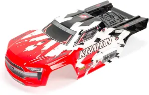 ARRMA 1/10 Painted Trimmed Body with Decals, Red: KRATON 4X4 BLX, ARA402215