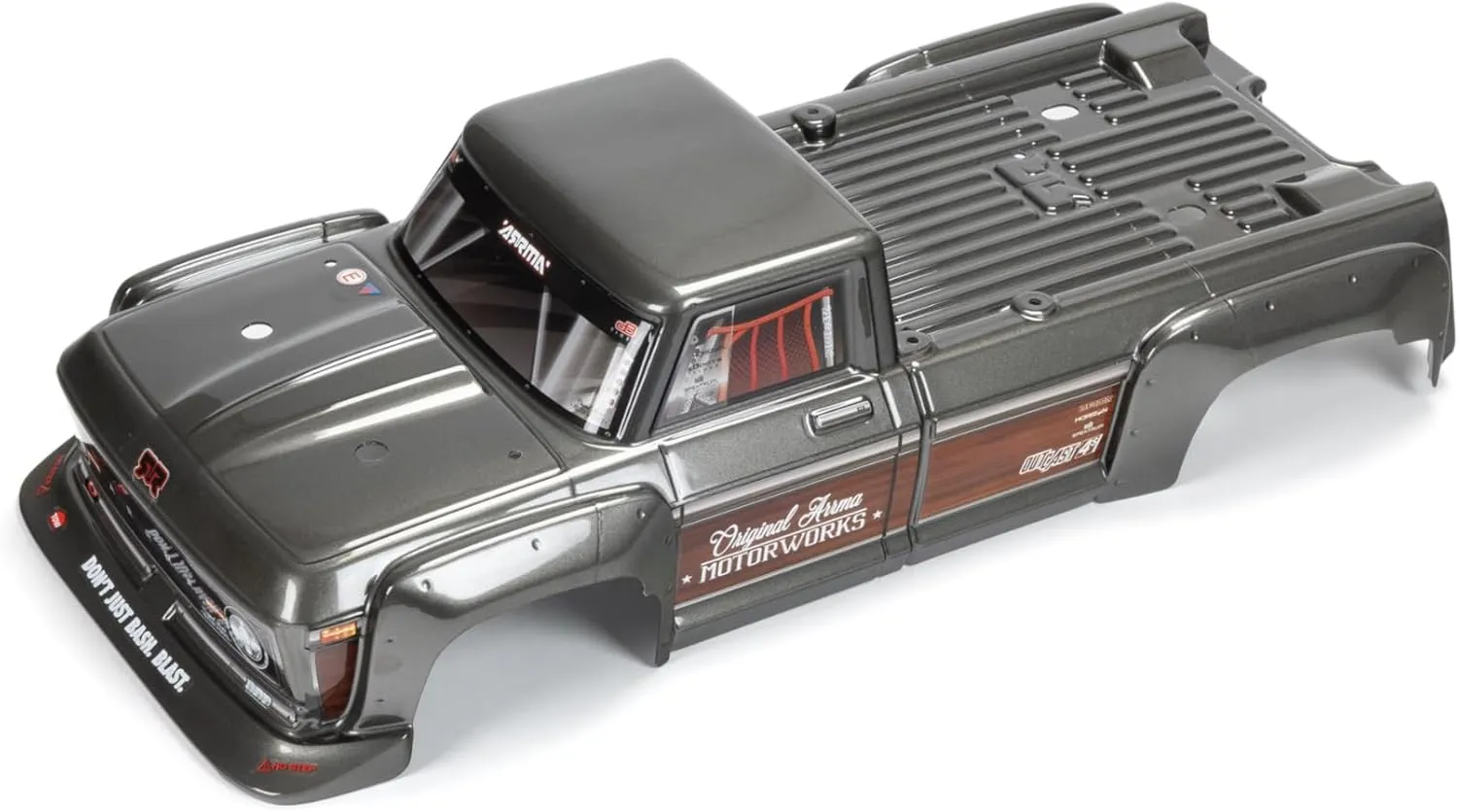 ARRMA Outcast 4x4 BLX Painted Decaled Trimmed Body (Gunmetal), ARA402360