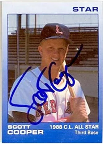Autograph Warehouse 156997 Scott Cooper Autographed Baseball Card - Boston Red Sox Lynchburg Red Sox 1988 Star - No.5