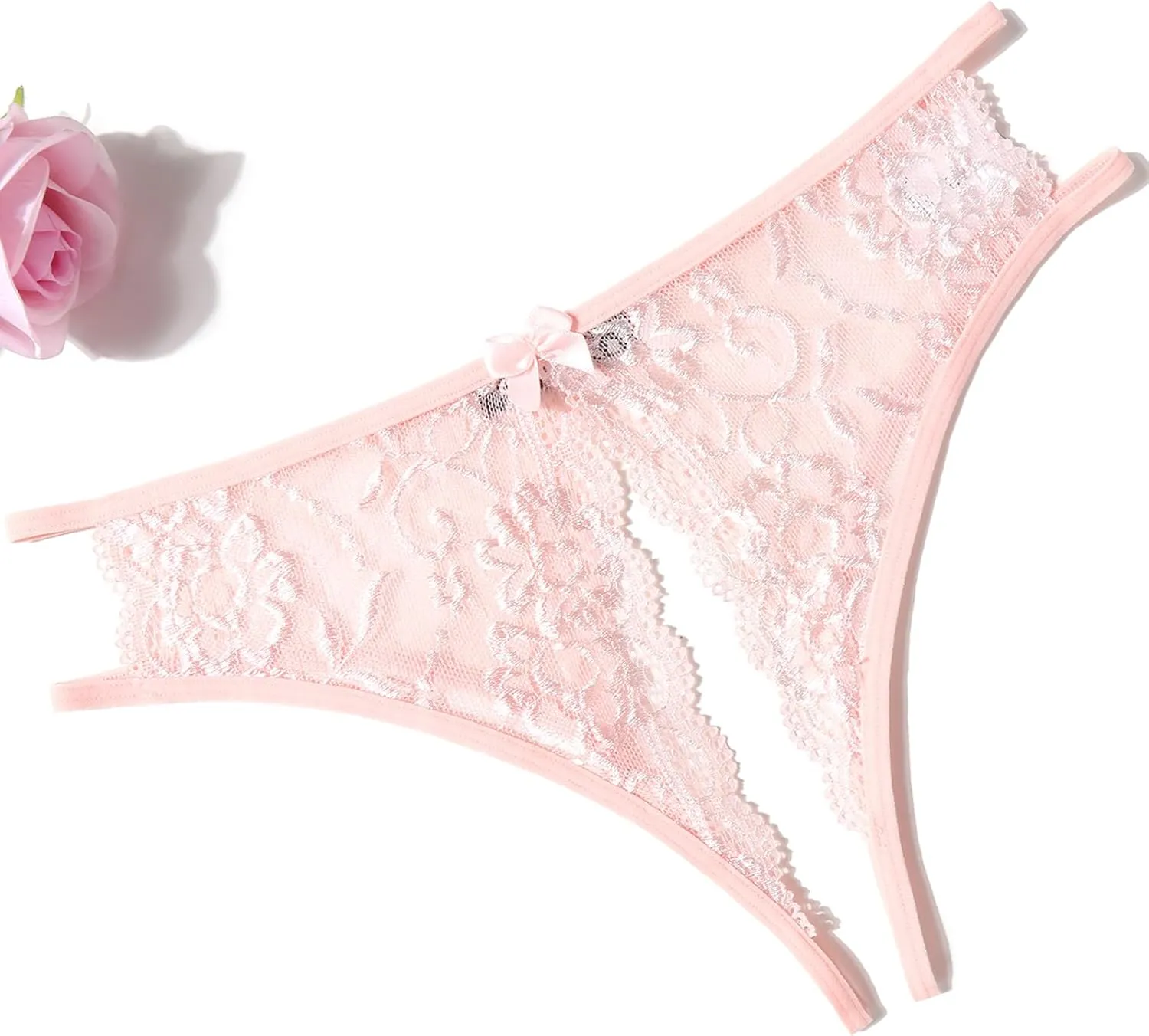 Avidlove Women Lace Panties Sexy Underwear Floral Lace Briefs with Cute Bow Center