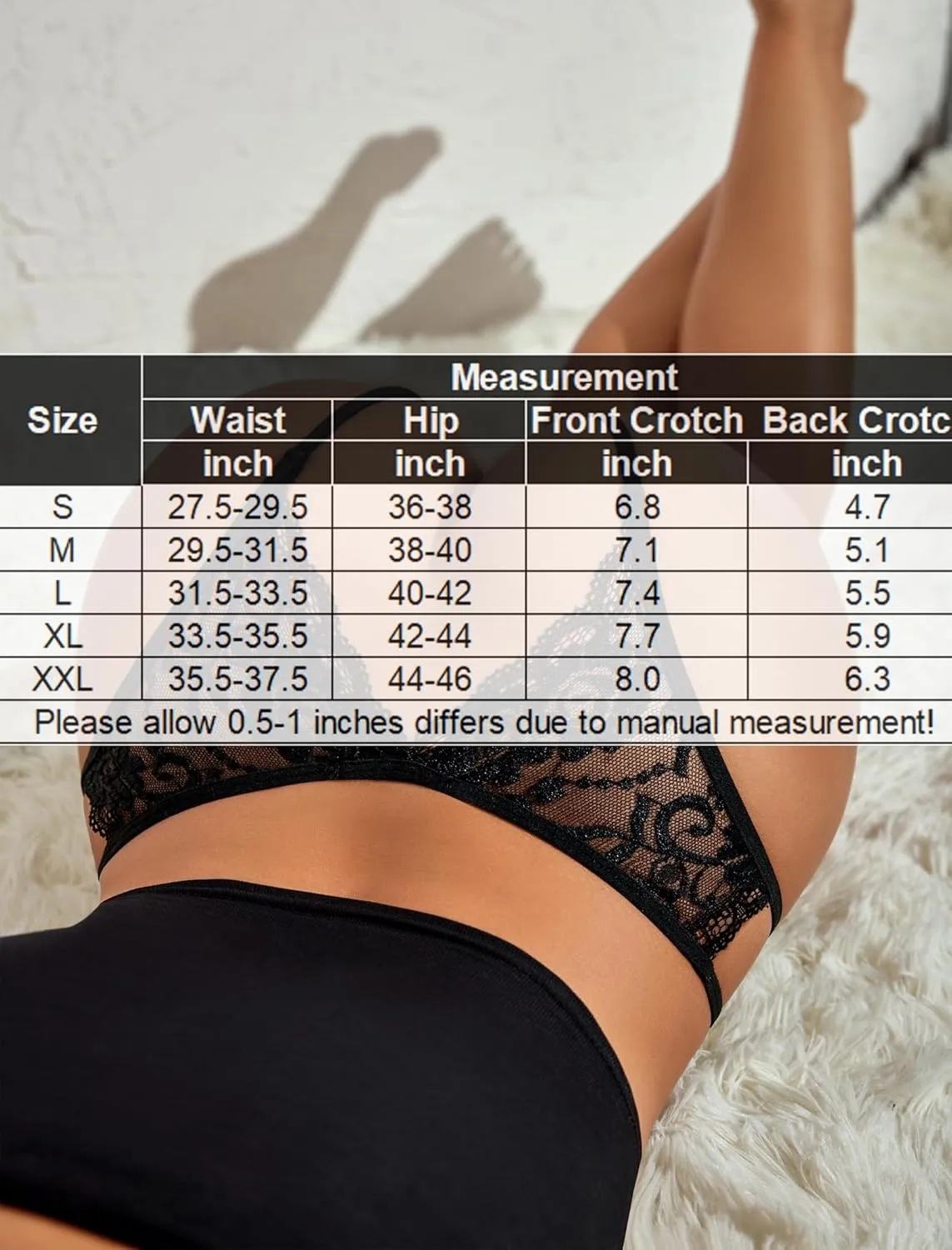 Avidlove Women Lace Panties Sexy Underwear Floral Lace Briefs with Cute Bow Center