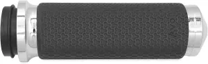 Avon Grips All H-D 1" Bars 1 Inmemory Foam Lg 1" Fbw Chr Mf-63B-Ch-Fly New